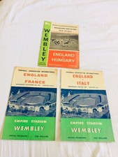 Engand V Italy / France / Hungary ( Football Programs )