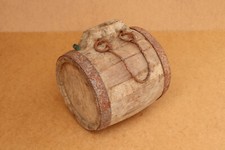 Cantimplora cosechadora barril de agua barril madera antiguo barril 19 de colección.