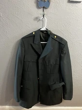 US Army Blazer Coat Men's 43L  Wool Serge Uniform Green