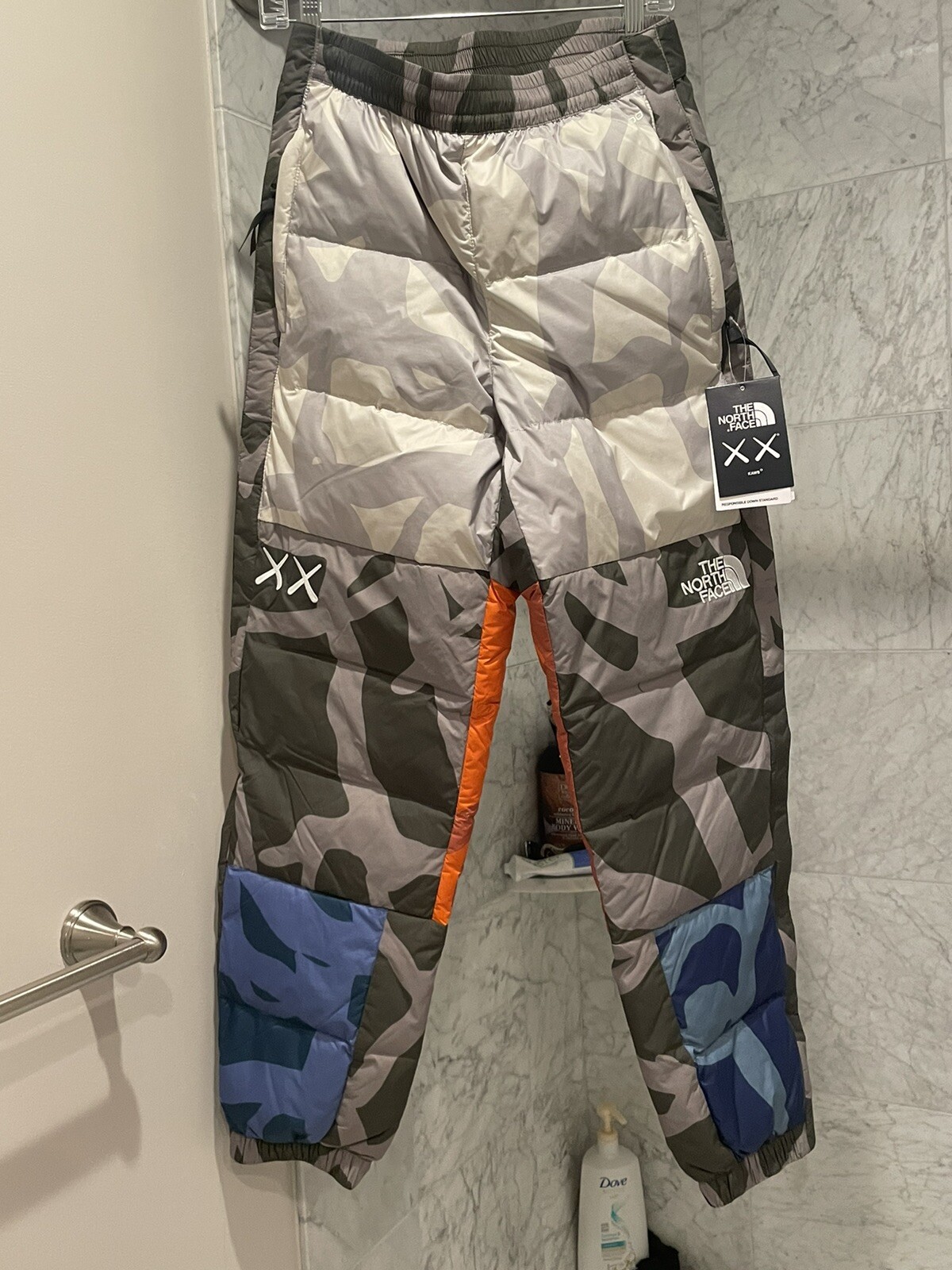 S KAWS x The North Face Retro  Nuptse Pants 'Moonlight Ivory