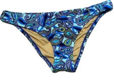 NWT J CREW BLUE PAISLEY BIKINI 07852 SWIM SUIT BOTTOMS BRIGHT NEW