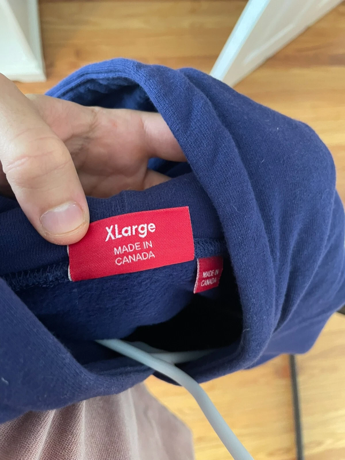 Felpa con cappuccio Supreme Franklin usata FW20 blu navy lavata taglia XL