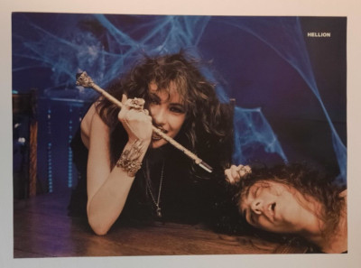 HELLION ~ Fantastic pic of Ann Boleyn HEAVY SPEED METAL ~ Magazine Page PINUP