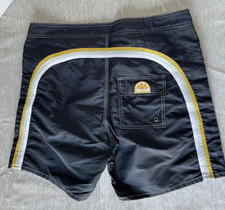 Sundex Mens Swimwear Swim Trunks Size 36 Black Pocket Lined 100 nNylon Beach
