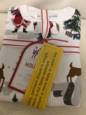 Pottery Barn Kids One Piece Santa Pajamas 3-6 mo Christmas NWT Holiday Bodysuit