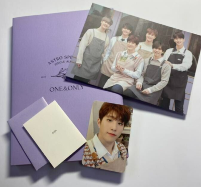 ASTRO JINJIN ONE&ONLY Album CD Photocard Message card Postcard Set