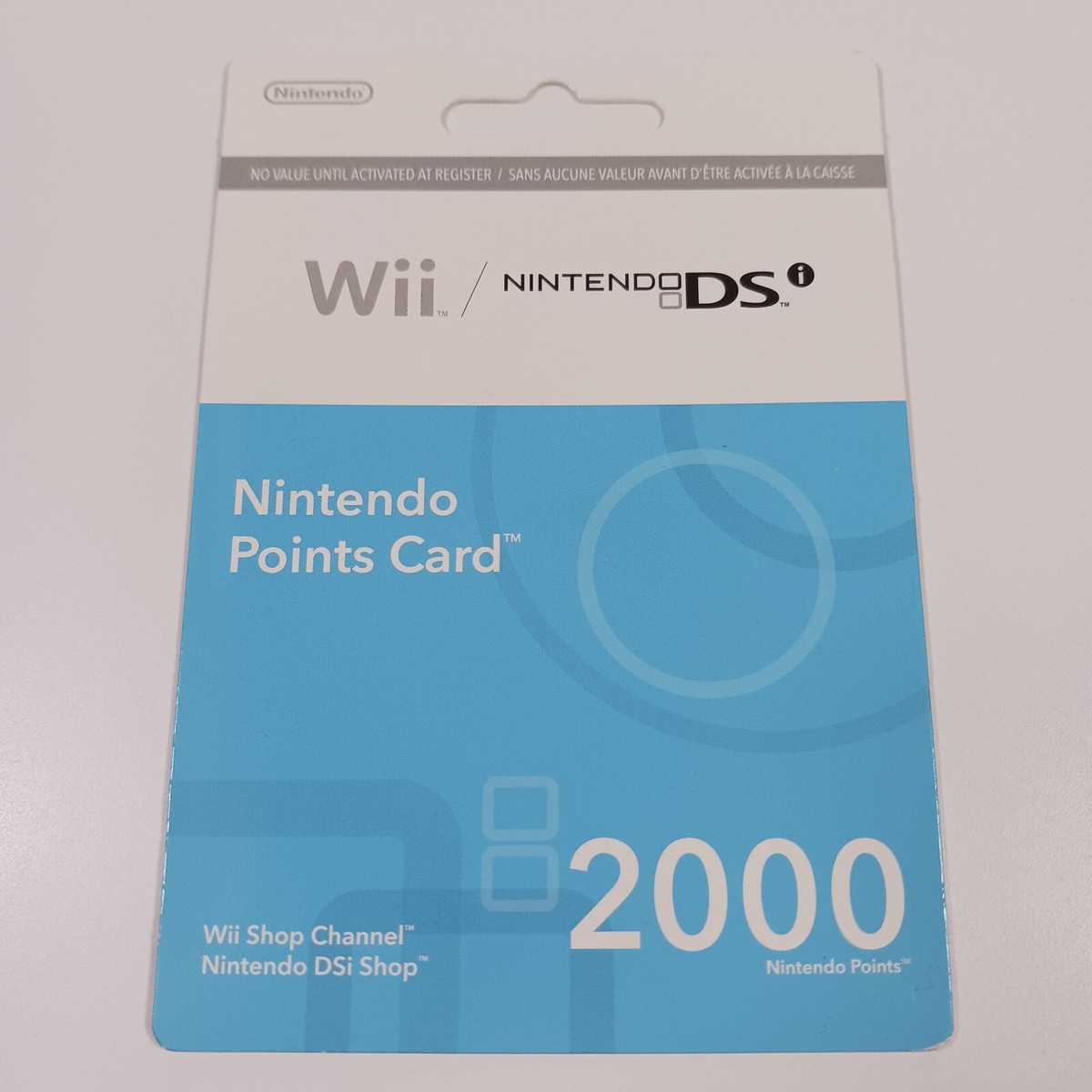 Nintendo Wii DSi 2000 Points Card Old Stock Collectors Piece | eBay