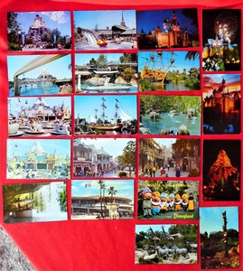 20 vtg disneyland postcards