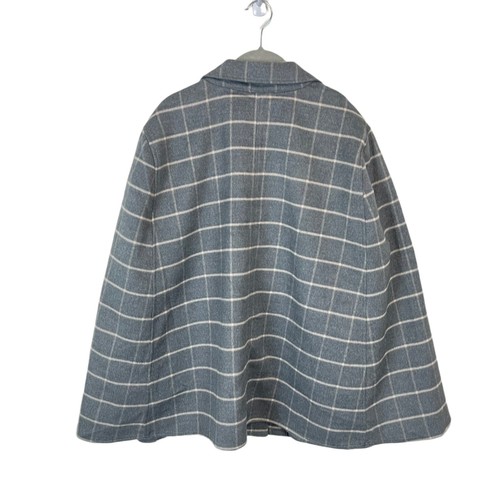 Chico’s Cape Vest Jacket Gray Women SZ 20 Detective Paris Chic New Gift Holiday - Picture 6 of 9