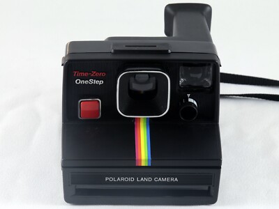 Vintage Polaroid SX-70 OneStep Time-Zero Rainbow Stripe Camera TESTED  WORKING