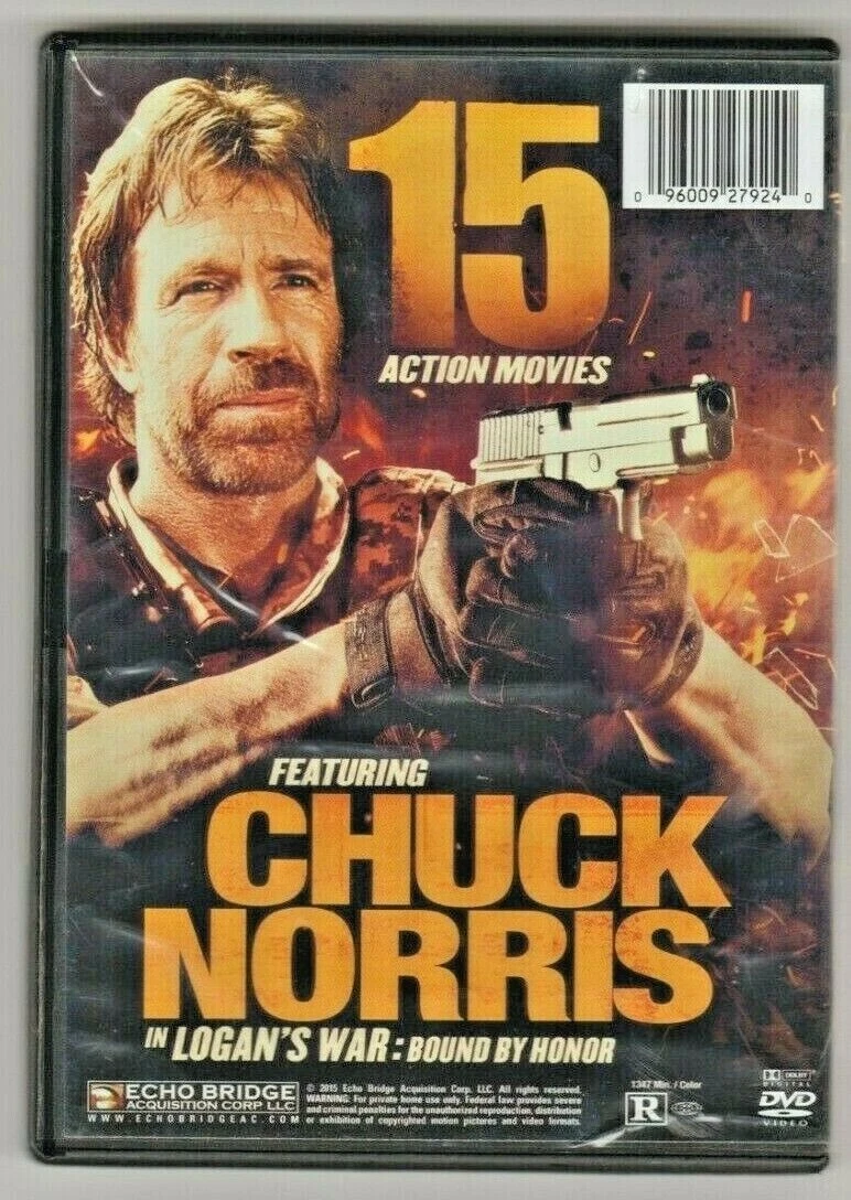 15 Movies Featuring Chuck Norris Logan s War DVD 2 Disc Set