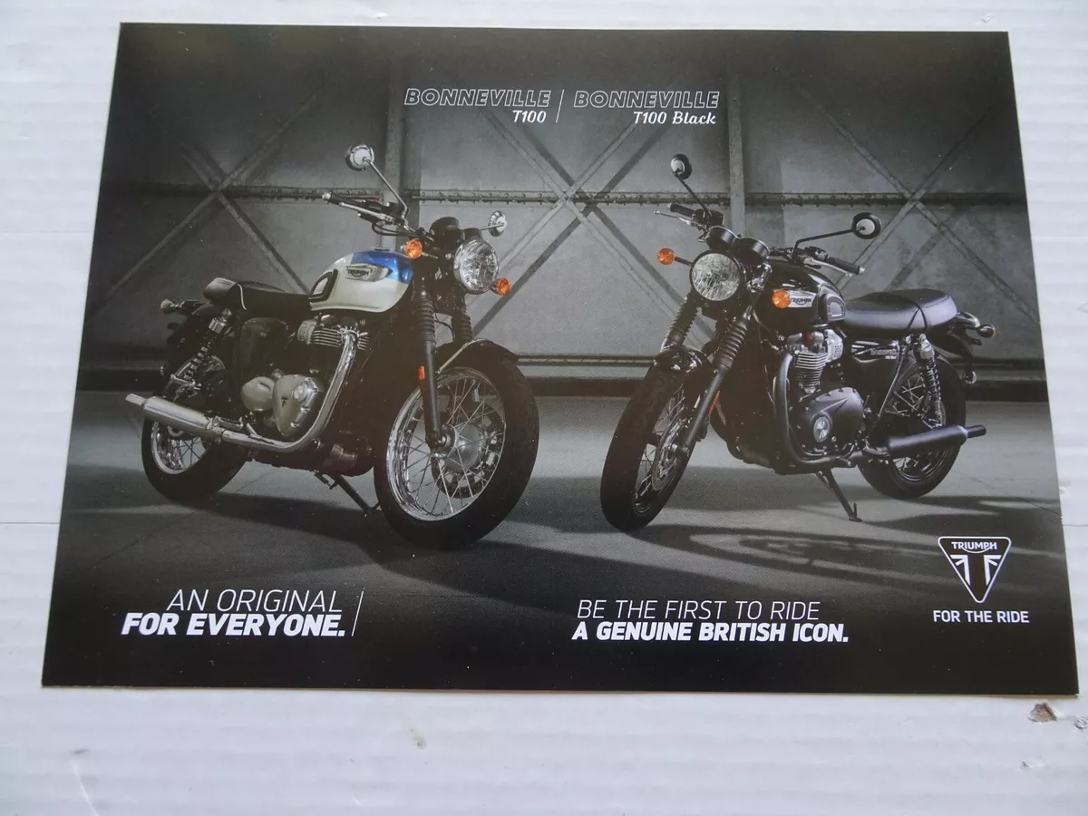 Triumph Motorcycles Bonneville T100 Black Postcard eBay