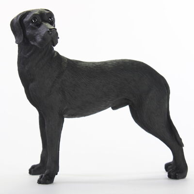 Great Dane Figurine Hand Painted Collectible Statue Black Uncropped