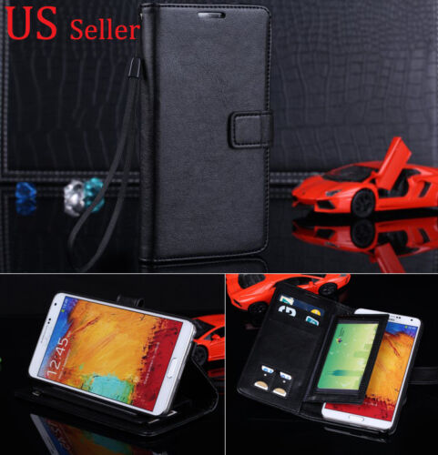 Luxury Flip Case PU Leather Cover Card Slot Wallet Case Various Mobile Phones - Picture 22 of 24
