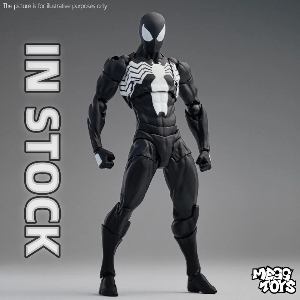 CT Toys Messtoys Symbiote Spider-Man Black Spider Action Figure Boxed (US STOCK) - Image 2 of 4