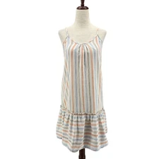 Greylin Womens XS Dress Mini Striped Sleeveless Cotton Multicolor Sundress Boho