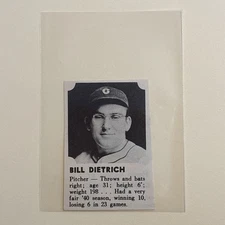 Bill Dietrich Chicago White Sox 1941 Annual Baseball Picture