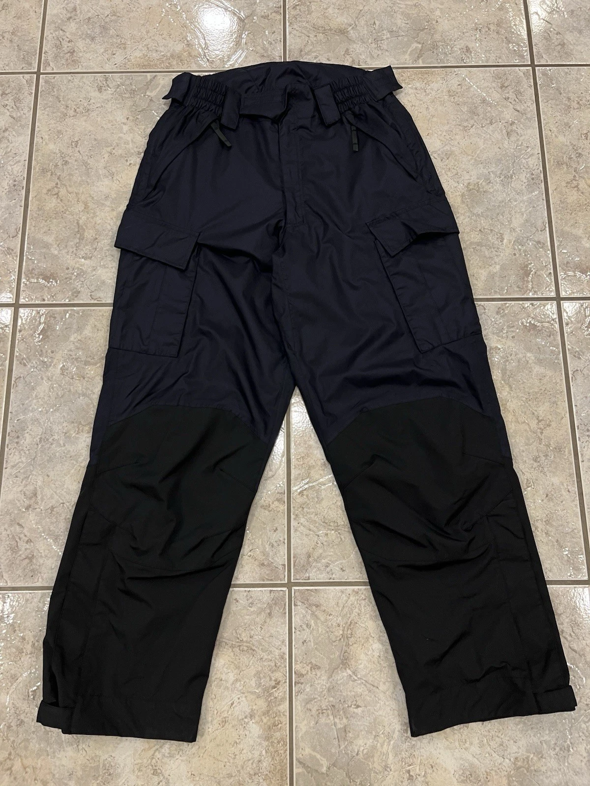 Men's L Reg 5.11 Tactical Pants Dark Navy Patrol Rain Pants Cargo Reinforced