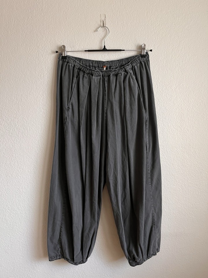 Free People To The Sky Parachute Pants in Washed Black Size MEDIUM