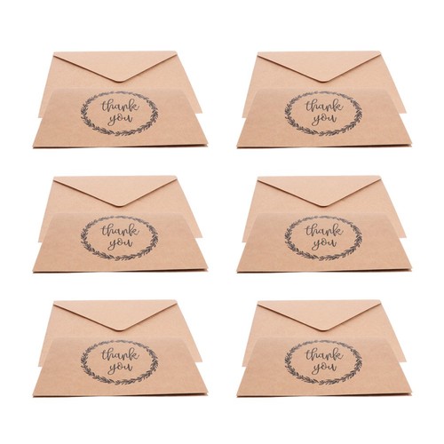 30 Pcs Thank You Nursery Card Kraft Paper Cards Cardboard Envelopes ...