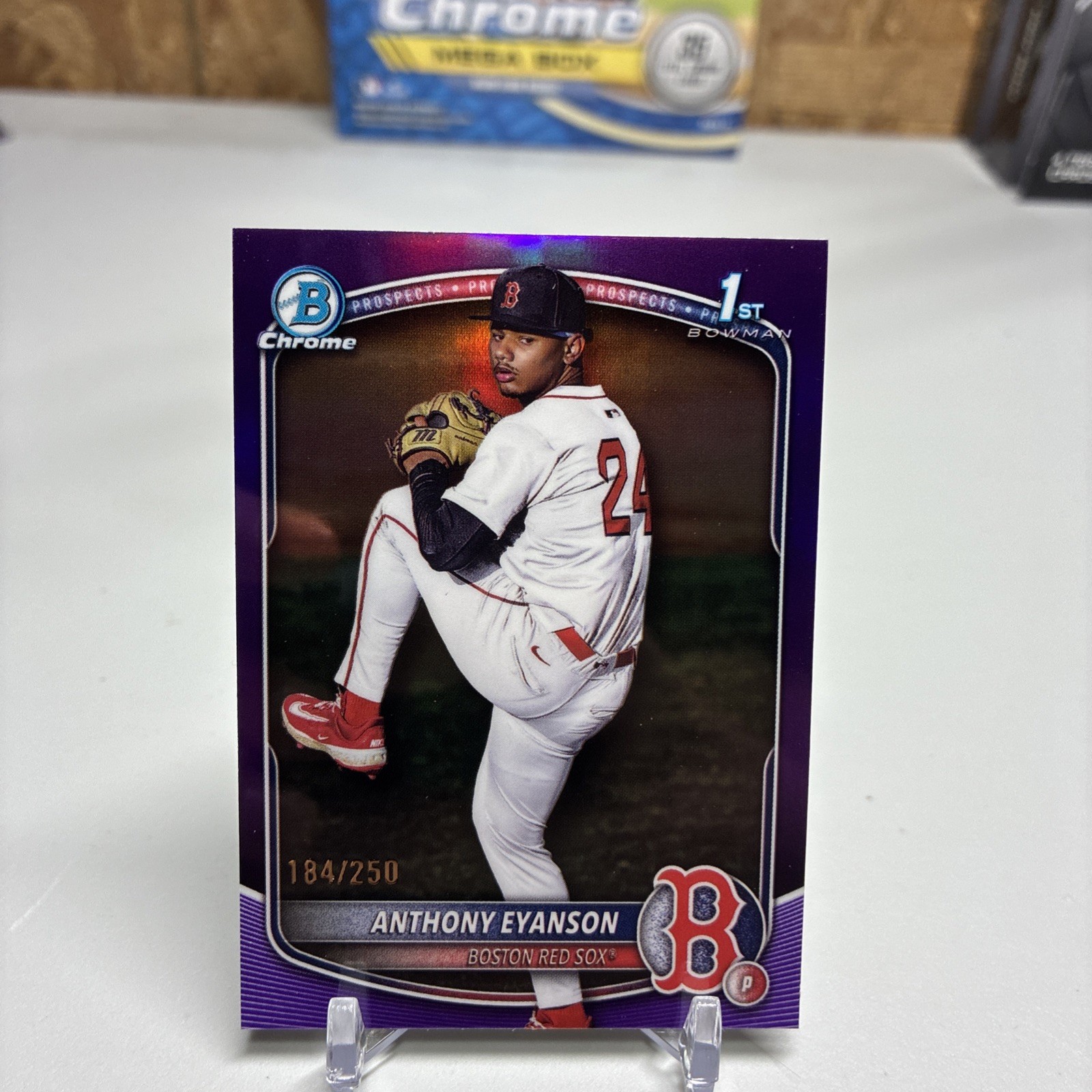 2025 Bowman Draft Anthony Eyanson Chrome Purple Refractor 1st #/250 Red Sox