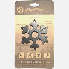 HEXFLEX MULTI-TOOL ADVENTURE (15-in-1) Standard Black "Snowflake Design"