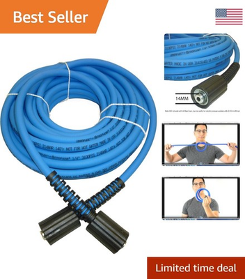 #ad High Performance 50ft UBERFLEX Pressure Washer Hose Kink Resistant 3100 PSI $85.99