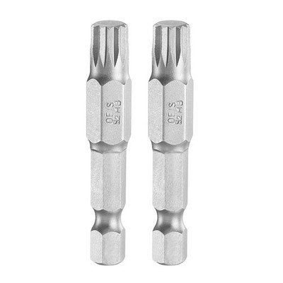 Für M8 Triple Square Spline Bit 1/4'' Hex Schaft 2'' Magnetspitze 2 Stück