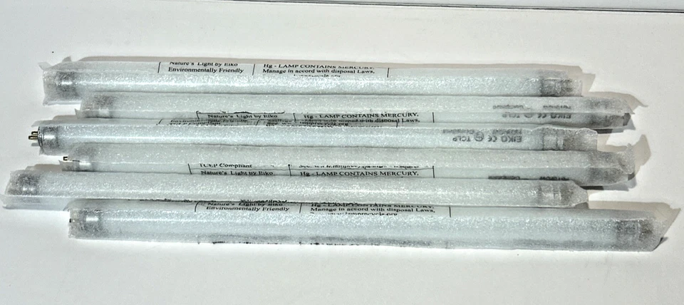 Pack Of 6 - 12” Fluorescent light Bulb 8W Cool White 4100K T-5 Bulb G5 Base - Image 2 of 4