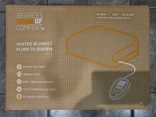 Degrees of Comfort Heated Blanket – King Size Soft Sherpa Flannel 6 Heat Setting