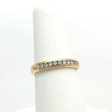 14K Gold Natural Diamond Wedding Band Anniversary Ring New Channel Set