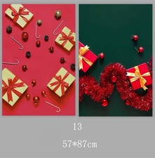 2 Pk - 35x22 3D Holiday Double Sided Photography Backdrops. Christmas Decor NEW