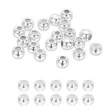 40Pcs 3mm Positioning Spacer Beads for Bracelets, Silver
