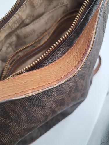 Borsa a tracolla Michael Kors Anita Big Purse con tracolla lunga monogramma marrone - Foto 12 di 14