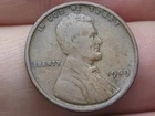 1909 P Philadelphia Lincoln Cent Wheat Penny, VF/XF Details, No VDB, Brown
