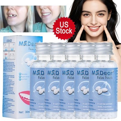 5× Resin False Teeth Solid Glue Temporary Tooth Gap Filler Tooth Repair MS.DEAR~