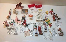 Vintage Christmas Ornaments Mixed Lot Of 23+ Pieces - Teachers, Rabbits And More