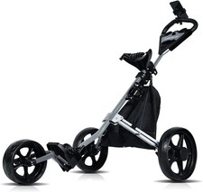 Lakehood Golf Push Cart, Pull Cart for Clubs and Bag, Black