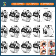 12 Pcs 4-Digit Hand Tally Counter Clicker - Manual Lap Counter for Golf, Knittin