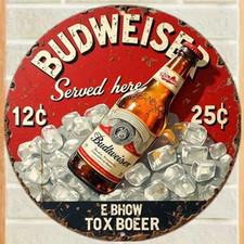 Targa metallo Budweiser stile vintage Bar Pub Bar Pub locale Birra quadro decora