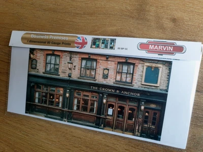 MARVIN MODEL RAILWAYS Business Frontage Flat Prints for 00 Gauge Model Railway Scenery Building