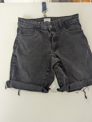 Ripton & Co Performance Life Is Jorts Denim Shorts 30 Black Cut Off Stretch 