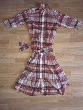 Lauren Ralph Lauren Polo Plaid Sailor Flare Dress Size 2