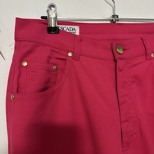 Escada Sport Women’s Pants Pink Mom Jeans High Waist Y2K bright Designer Size 40 - Picture 6 of 18