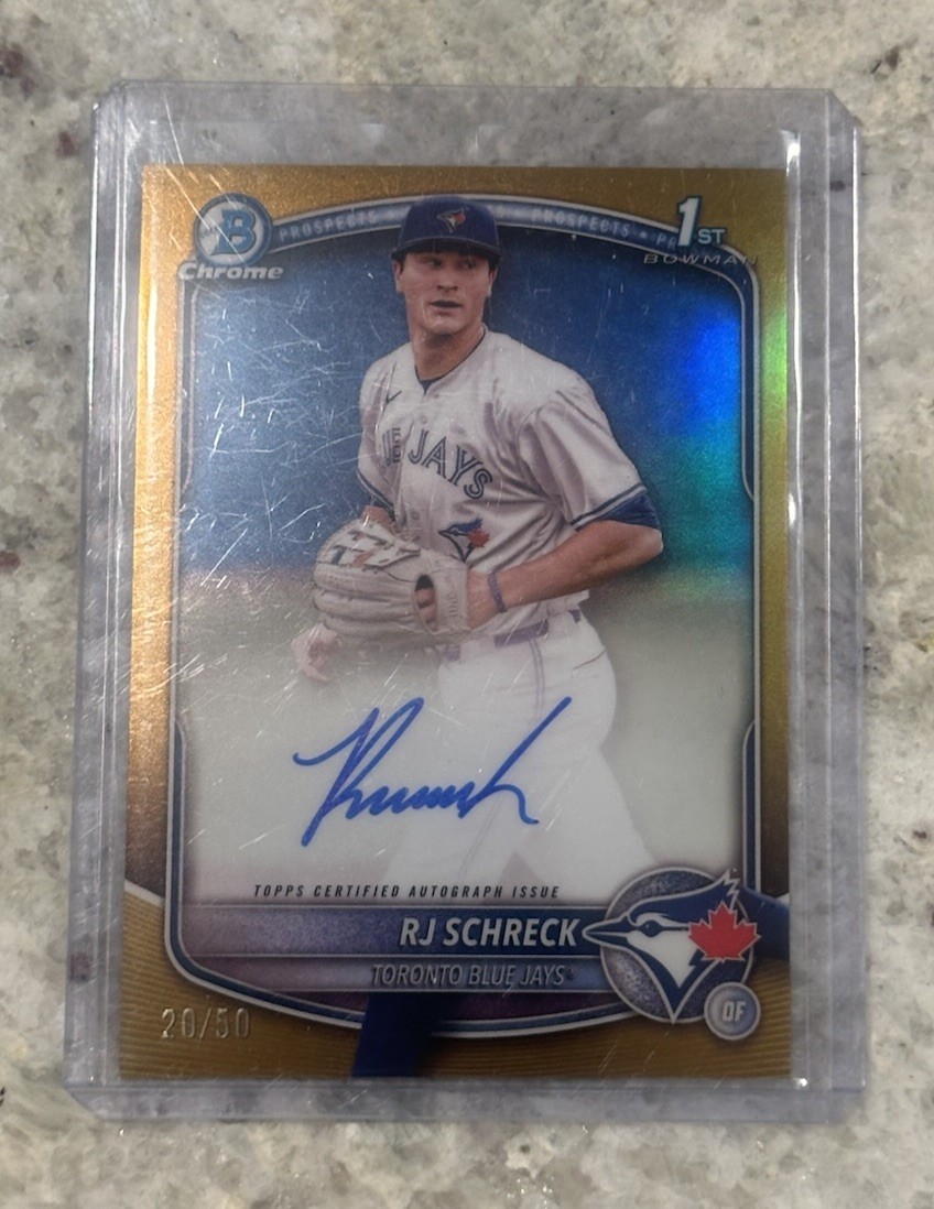 2025 Bowman Chrome - Prospect Autographs #CPA-RSC RJ Schreck Gold /50