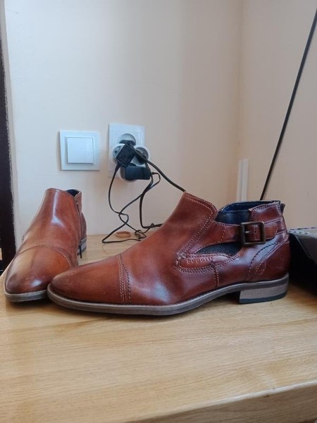 Men Bugatti Heels Brown Leather 40 #6B5K