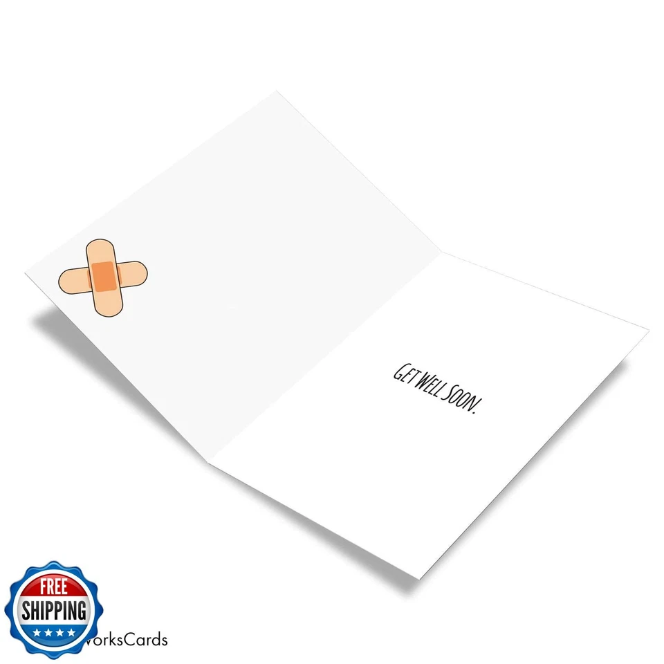 NobleWorks - Jumbo Funny Get Well Greeting Card 8.5 x 11 Inch with Envelope ( - Image 3 of 4
