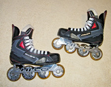 BAUER VAPOR X40R INLINE HOCKEY SKATES ROLLERBLADES SIZE 4R SKATE,5 SHOE, NICE