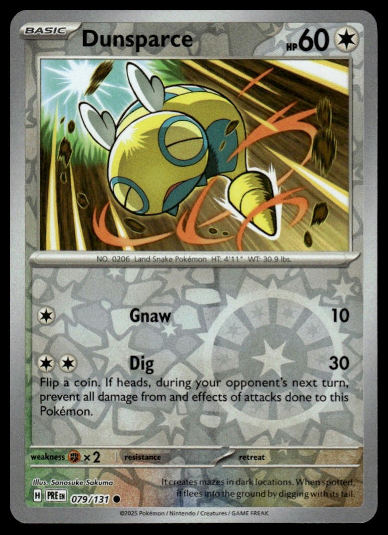 Dunsparce SV: Prismatic Evolutions #079/131 Reverse Holo NM