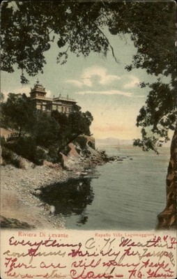 Riviera Di Levante Italy Villa Rapallo Lagomaggiore mailed 1907 UDB postcard